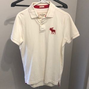 Abercrombie & Fitch Men's White Polo Shirt